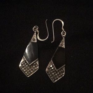 Sterling /onyx earrings